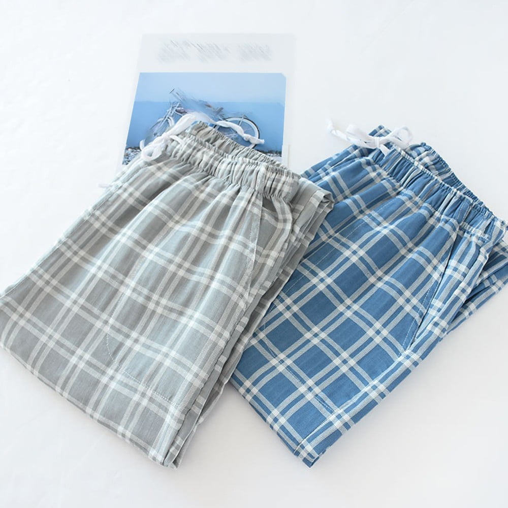 Ruibeauty Men s Casual Loose Elastic Waist Plaid Pajama