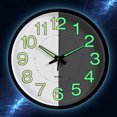 thumbnail image 2 of 12" Non-Ticking Wall Clock Glow In The Dark Silent Quartz Noctilucent,Night lamp function, 2 of 8