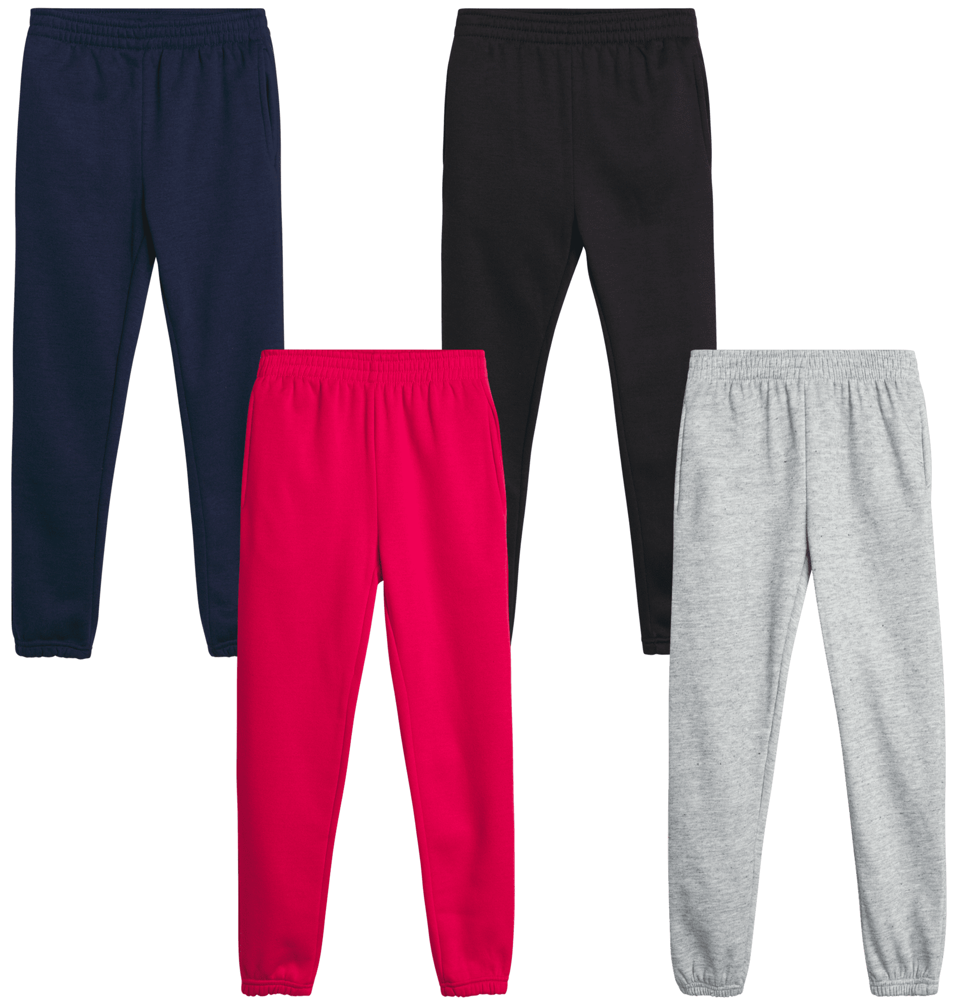 4 Pack Active Fleece Jogger Pants Size: 4-16 RBX Girls' Sweatpants 