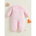 thumbnail image 4 of Suealasg Baby Girl Boys Jumpsuit Newborn Winter Fleece Long Sleeve Bodysuit 3M 6M 9M 12M 18M Infant Heart Footed One Piece Romper Loungewear, 4 of 8