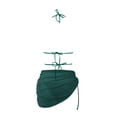 thumbnail image 4 of FhsagQ Swimsuit Sets for Women Role Play Plus Size Women's 3PcsSet Shiny Rhinestone Decor Solid Color Lace up Bikini Cover up Set Bra Low Rise Briefs Sunscreen Skirt Set Beachwear Green M, 4 of 7