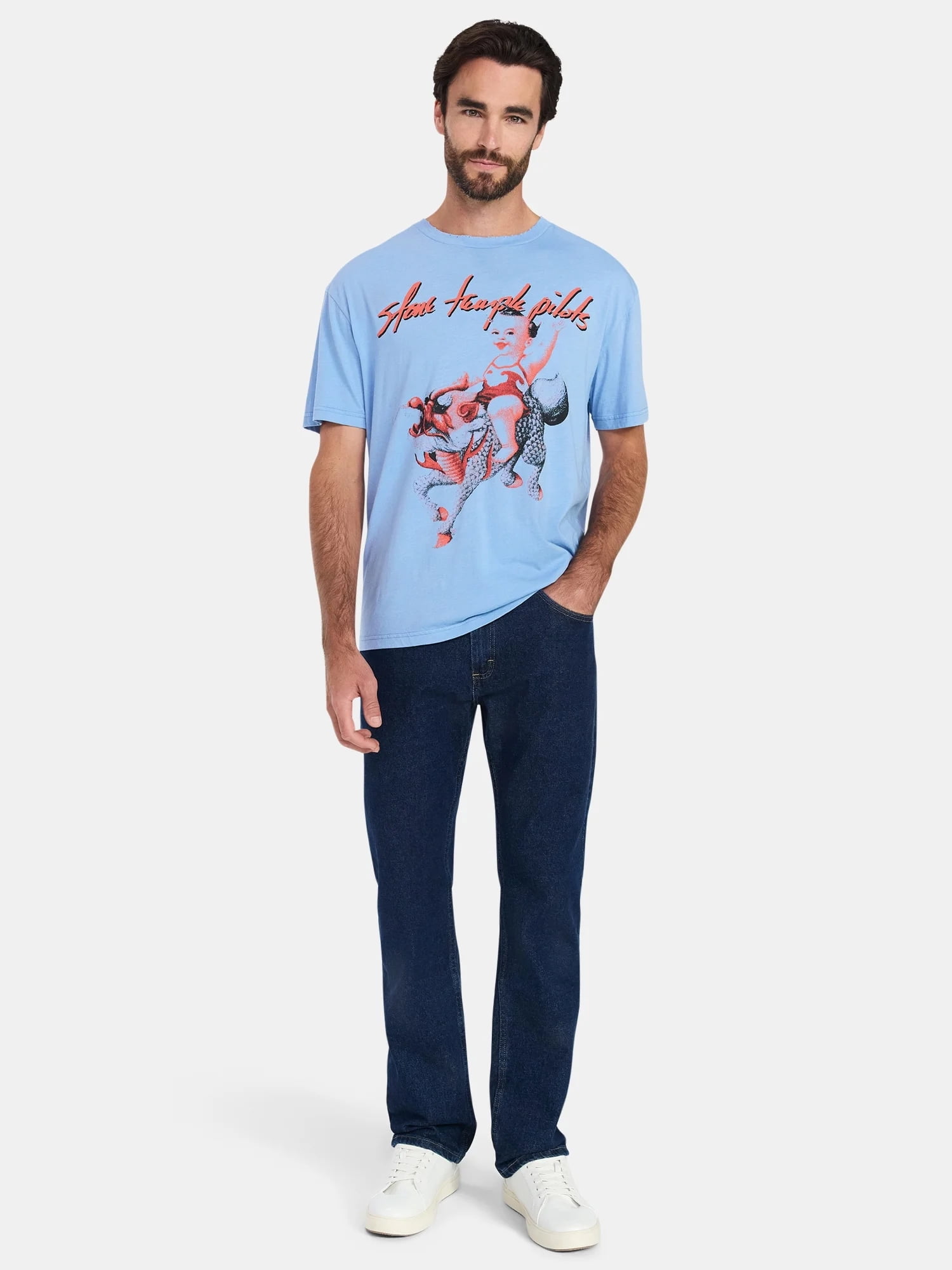 Stone Temple Pilots, Men's & Big Men's Boxy Fit Graphic Tee, Sizes XS-5XL