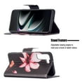 thumbnail image 2 of Galaxy S21 FE Case Cute Embossed Pattern Premium Leather Wallet Cover Flip Stand Credit Card Slots Pocket Holder Magnetic Closure Folio Case for Samsung Galaxy S21 FE, Lotus, 2 of 8