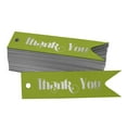 thumbnail image 1 of Inkdotpot Pack Of 100 Thank You Bridal Shower Favor Paper Tags Craft Real Silver Foil Hang Tags, 1 of 6