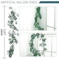 thumbnail image 2 of Paquete de 5 ramas de ratán de sauce sintético – Planta de sauce colgante de seda sintética, cuerda de corona verde para decoración de corona de fiesta de boda en interiores, decoración de jardín de pared al aire libre brillar Electrónica, 2 of 5