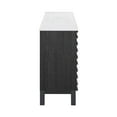 thumbnail image 6 of Cascade 48 in. Black Oak Bathroom Vanity With White, 3-Hole Ceramic Sink Top, 6 of 8