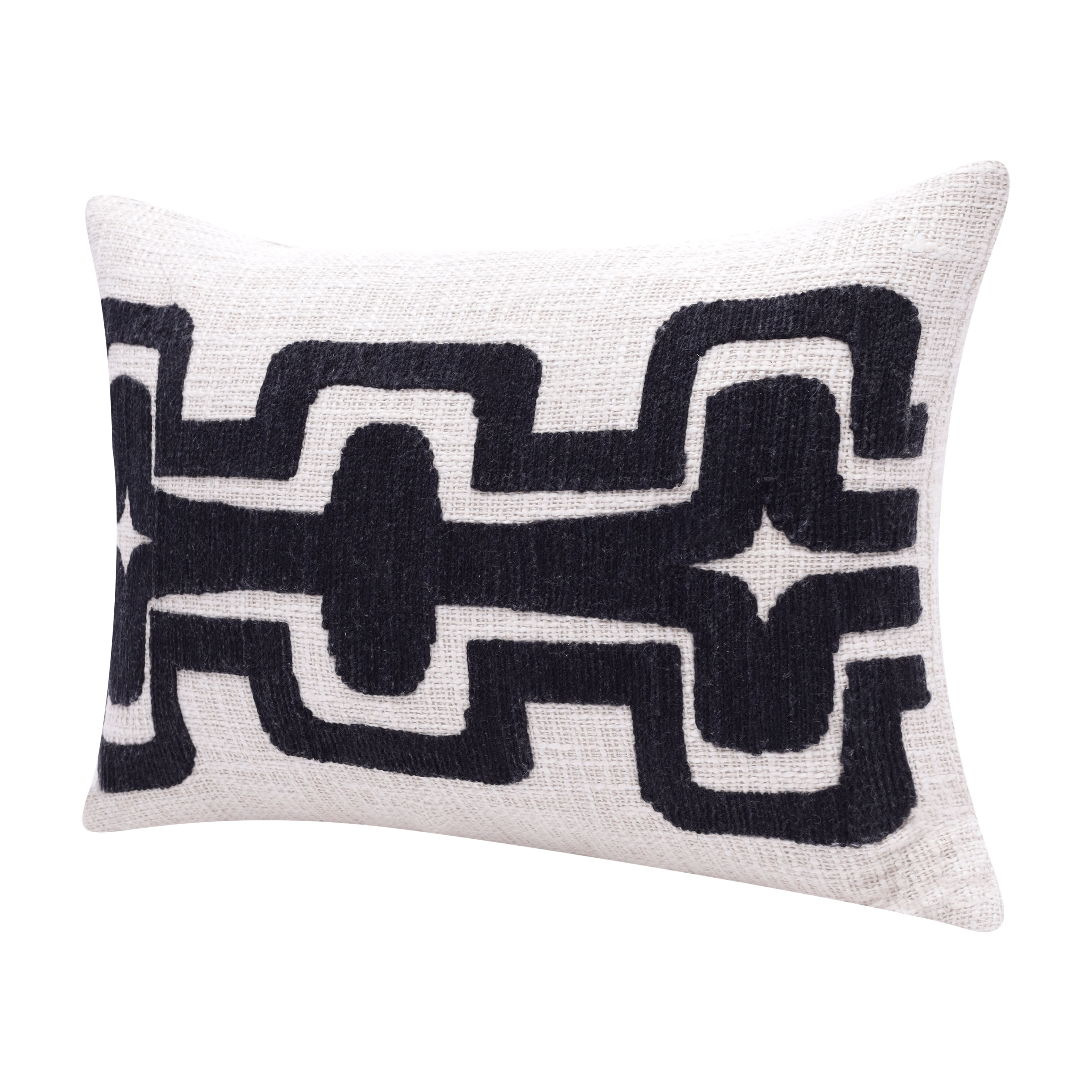 Harlow Hill Stacy Garcia 16" x 24" Onyx/ivory Geometric Cotton Blend Adult Decorative Throw Pillow Cover