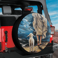 thumbnail image 3 of Lotusprinthandmade Christian Jesus and Lamb Animal Spare Tire Cover With Backup Camera Hole 6 Sizes (27 in.), 3 of 7