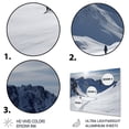 thumbnail image 3 of Designart "Mountain Top in Winter IV" Snow Metal Wall Art, 3 of 5