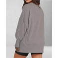thumbnail image 2 of Womens Oversized Crewneck Long Sleeve Shirts Pullover Sweatshirts, 2 of 7
