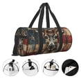 thumbnail image 3 of Honeii American Flag Deer Art Print Duffle Bag and Adjustable Strap,Foldable Travel Duffel Bags for Men Women,Waterproof Duffel Bags, 3 of 6