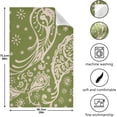 thumbnail image 3 of Kitchen Towels Vintage Paisley Green Pattern Cleaning Towel Absorbent Hand Towels Tea Towels for Home Restaurant Dish Clean 28" x 18", 4PCS, 3 of 7