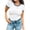 White, variant on Women Ringer Tshirt Colorblock Slim Fit Summer Basic Tee Short Sleeve Tops Crew Neck Casual Y2k T-shirt (XL, White)