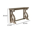 thumbnail image 5 of Gia Sofa Table- 50 Inch Rectangular- Carved Details- Brown Solid Wood, 5 of 5