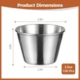 thumbnail image 4 of 100 Pcs Tasses à Sauce en Métal, Tasses à Condiments en Acier Inoxydable de 2,5oz, Ramequins en Métal Réutilisables, Petits Bols à Trempette, Tasses Rondes Individuelles pour la Maison, Restaurant, 4 of 5