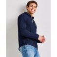 thumbnail image 2 of Hanes Men's Originals Hoodie Lightweight Hooded Sweatshirt Henley Collar Sizes S-3XL, 2 of 7