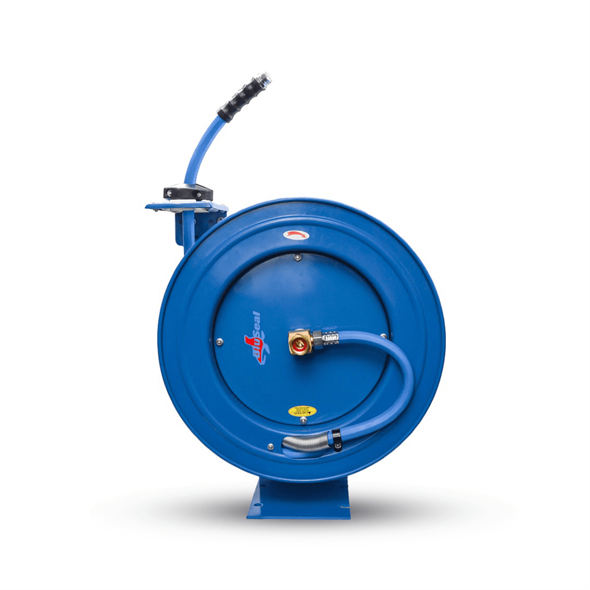 BluBird BSWR5850 Retractable Hose Reel w/ 5/8"x50' Hot Water Rubber Hose