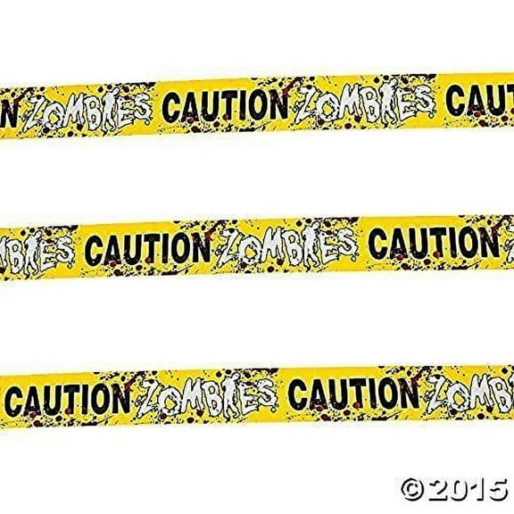 Halloween Caution Zombies Party Tape Roll Pack of 4