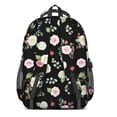 thumbnail image 3 of Pioneer Flower Floral Print Pattern Backpack for School, Cute School Bag with Adjustable Shoulder Straps and Padded Back, 16.9"x12.6"x5.9", 3 of 5