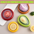 thumbnail image 4 of Vegetable and Fruit Storage Containers for Fridge,Avocado Saver and Tomato Holder, Reusable Storage Containers - Tomato, Lemon - Refrigerator Vegetable Crisper for Making Food Stays Fresh Longer（2pc）, 4 of 6