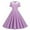 Purple Retro A-line Midi Dresses Evening Party, variant on Women's Summer Retro A-line Midi Dresses Evening Party Short Sleeve Cocktail Dress Elegant Solid Sundress Wrap V Neck Pleated Big Swing High Waist Buttons Smocked Formal Light Blue 6
