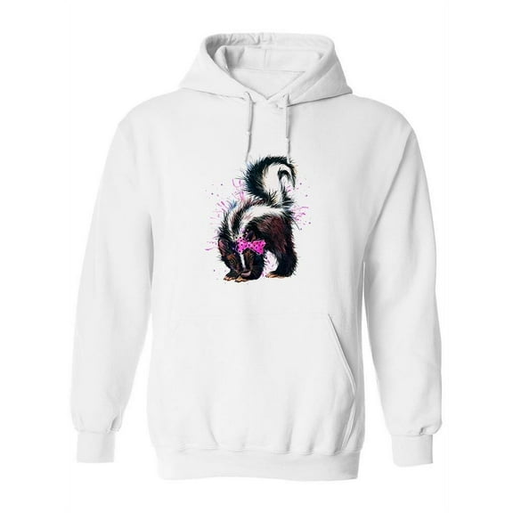 Skunk Watercolor Design Hoodie Women -Image by Shutterstock, Female 3X-Large
