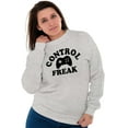 thumbnail image 4 of Control Freak Controller Geek Gamer Unisex Plus Fleece Graphic Sweatshirt Brisco Brands 2X, 4 of 5