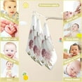 thumbnail image 3 of Dreamtimes 3 PCS Pumpkin Fall Flowers Baby Muslin Washcloths, Autumn Floral Face Towel Burp Cloths Ultra Soft Absorbent Cotton Bath Wipes Towels for Newborn Boys Girls, 3 of 7
