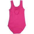 thumbnail image 2 of Wenchoice Girl'S Hot Pink Bow Leotard XL(7Y-8Y), 2 of 2