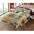 thumbnail image 4 of Ambesonne Colorful Fitted & Top Sheet Set with Shams, Italian Stone Houses, Multicolor, 4 of 5