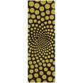 thumbnail image 4 of SAFAVIEH Soho Chloe Polka Dots Wool Area Rug, Brown/Green, 6' x 6' Square, 4 of 8