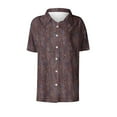 thumbnail image 5 of Ailaofu Womens Button Down Shirts short Sleeve Cuffed Business Work Tunic Top with Pocket Collared Blouses, 5 of 5