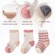 thumbnail image 3 of Laklulu Calcetines de algodón para bebé, calcetines de invierno cálidos y gruesos antideslizantes para niños y niñas, calcetines coloridos para bebés, 6 pares, 3 of 5