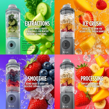 Ninja Blast MAX 20-Oz Portable Personal Blender, Twist & Go Vessel, Smoothie, Frozen Drinks, Ice Crush, BC200LD Lavender NEEDS CLEANING