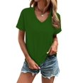 thumbnail image 3 of Women's V Neck T Shirts Casual Short Sleeve Summer Basic Tops Tees, 3 of 5