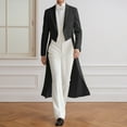thumbnail image 3 of Aihuaihua Men's Suit Swallow Tailed Tuxedo Double Tailcoat Jacket for Evening Performances Black S, 3 of 8