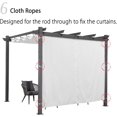 thumbnail image 5 of PURPLE LEAF Outdoor Curtains Privacy for 10' Side Pergola with Grommets and Rod Outside Porch Shade Patio Deck Retractable Replacement Gazebo Cabana Curtain Set of 2 Panels 49 x 82 inch White, 5 of 8