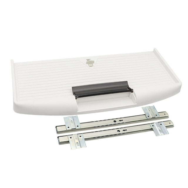 En la mesa, el cajón del teclado de la computadora 21.5x10.6 pulgada de la de teclado de accesorios White 27 mm W Rail