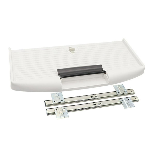 Bajo el escritorio PC Keyboard Cajón Bandeja de la bandeja del escritorio Extender y tire del suave con los tornillos de 54.7x27 cm Organizador de White 27 mm W Rail