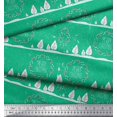thumbnail image 3 of Soimoi Green Poly Georgette Fabric Red Berries & Merry Christmas Text Printed Craft Fabric by the Yard 42 Inch Wide, 3 of 3