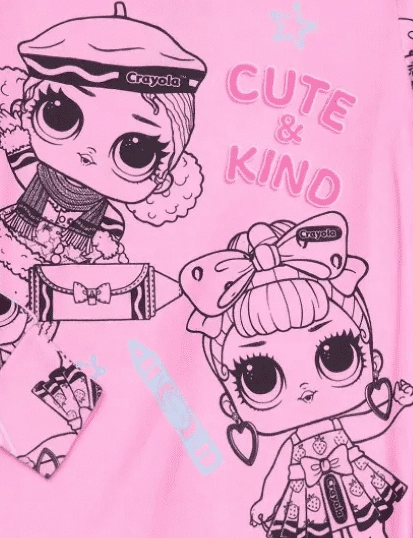 LOL Surprise Girls Long Sleeve Top and Pants Pajama Set, 2-Piece, Sizes 4-12