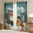 thumbnail image 2 of Homewish Kawaii Jungle Fox Curtains Pack of 2 (42x84 Each) for Teens, Rustic Farmhouse Curtains Blackout, Merry Christmas Bedroom Curtains, Curtains and Drapes Decor, 2 of 6