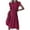 Red, variant on IROINNID Empire Dress For Women 1/4 Sleeve Round Neckline Casual Summer Knee-Length Dress For Beach Strapless Dress