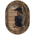 thumbnail image 3 of Novelty Area Rug (3'11'' x 5'3'' Oval) Lodge Beige, Brown Indoor Oval Easy to Clean, 3 of 6