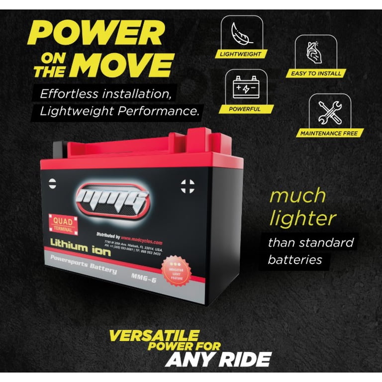 YTX24HL-BS MMG Lithium Ion Battery 12v Quad Terminal - Motorcycle