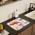 thumbnail image 5 of Yayeee Dish Drying Mat for Kitchen Counter 18" x 24" Microfiber Super Absorbent Coffee Decorative Pad, Watercolor Jar, 5 of 9