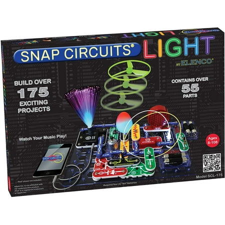 Snap Circuits LIGHT Electronics Exploration Kit | Over 175 Exciting STEM Projects | Full Color Project Manual | 55+ Snap Circuits Parts | STEM Educational Toys for Kids (Best Electronic Kits For Kids)