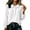 White, variant on cocolona Womens Linen Peter Pan Collar Tops Dressy Casual Long Sleeve Button Solid Color Shirts