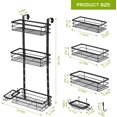 thumbnail image 2 of Estante de ducha colgante de metal, organizador de almacenamiento para baño, cesta, estante ordenado, 2 of 8