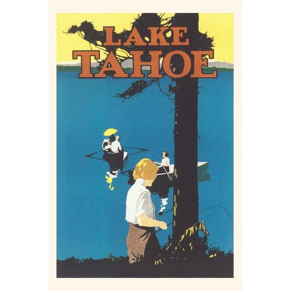 Pocket Sized - Found Image Press Journals: Vintage Journal Lake Tahoe Poster (Paperback)
